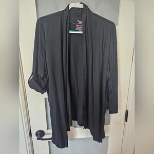 Faded Glory Black Open Front Sweater